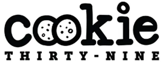 A black and white logo for cookie party-n.