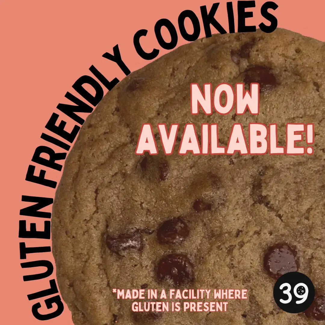 Gluten-free chocolate chip cookie now available.